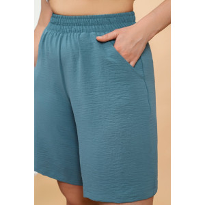 Шорты женские "Жаркий сезон-2" лён манго (последний размер) петроль 50