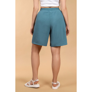 Шорты женские "Жаркий сезон-2" лён манго (последний размер) петроль 50