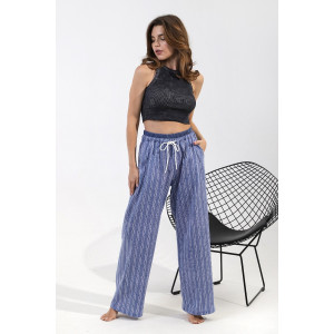 Брюки женские "Полоса-1" кулирка (последний размер) синий 48 Брюки женские "Полоса-1" кулирка (последний размер) синий 48