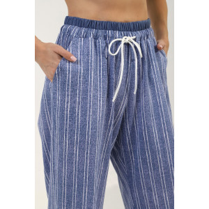 Брюки женские "Полоса-1" кулирка (последний размер) синий 48 Брюки женские "Полоса-1" кулирка (последний размер) синий 48