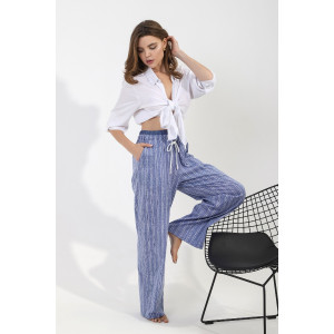 Брюки женские "Полоса-1" кулирка (последний размер) синий 48 Брюки женские "Полоса-1" кулирка (последний размер) синий 48