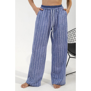 Брюки женские "Полоса-1" кулирка (последний размер) синий 48 Брюки женские "Полоса-1" кулирка (последний размер) синий 48