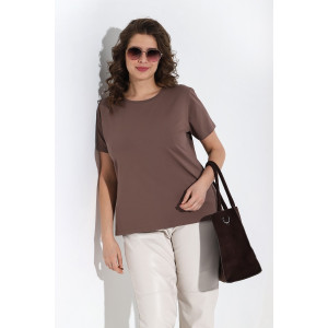 Футболка женская "Базис-4" кулирка с лайкрой (последний размер) кофейный 56 Футболка женская "Базис-4" кулирка с лайкрой (последний размер) кофейный 56