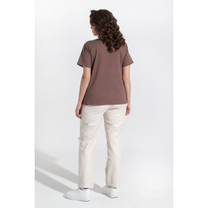 Футболка женская "Базис-4" кулирка с лайкрой (последний размер) кофейный 56 Футболка женская "Базис-4" кулирка с лайкрой (последний размер) кофейный 56