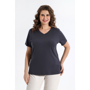 Футболка женская "Базис-5" кулирка с лайкрой (последний размер) антрацит 52,54,58 Футболка женская "Базис-5" кулирка с лайкрой (последний размер) антрацит 52,54,58