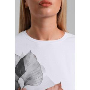 Футболка женская "Июль-2" кулирка с лайкрой (последний размер) белый 50,52 Футболка женская "Июль-2" кулирка с лайкрой (последний размер) белый 50,52