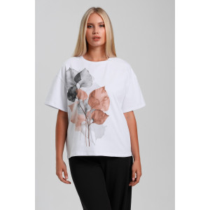 Футболка женская "Июль-2" кулирка с лайкрой (последний размер) белый 50,52 Футболка женская "Июль-2" кулирка с лайкрой (последний размер) белый 50,52