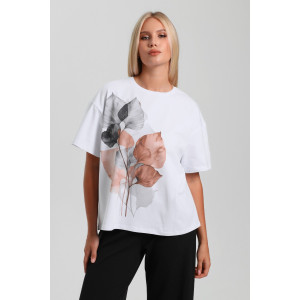 Футболка женская "Июль-2" кулирка с лайкрой (последний размер) белый 50,52 Футболка женская "Июль-2" кулирка с лайкрой (последний размер) белый 50,52