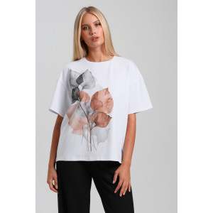 Футболка женская "Июль-2" кулирка с лайкрой (последний размер) белый 50,52 Футболка женская "Июль-2" кулирка с лайкрой (последний размер) белый 50,52