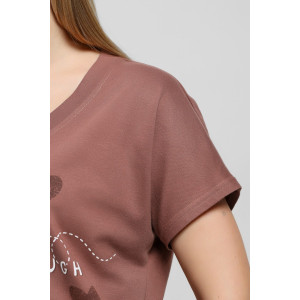 Футболка женская "Чиа-3" кулирка (последний размер) шоколадный 54 Футболка женская "Чиа-3" кулирка (последний размер) шоколадный 54