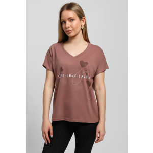 Футболка женская "Чиа-3" кулирка (последний размер) шоколадный 54 Футболка женская "Чиа-3" кулирка (последний размер) шоколадный 54