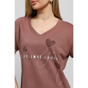 Футболка женская "Чиа-3" кулирка (последний размер) шоколадный 54 Футболка женская "Чиа-3" кулирка (последний размер) шоколадный 54