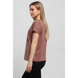 Футболка женская "Чиа-3" кулирка (последний размер) шоколадный 54 Футболка женская "Чиа-3" кулирка (последний размер) шоколадный 54