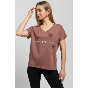 Футболка женская "Чиа-3" кулирка (последний размер) шоколадный 54 Футболка женская "Чиа-3" кулирка (последний размер) шоколадный 54