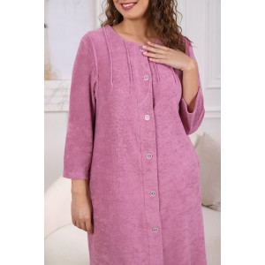 Халат женский "Мадам" махра (последний размер) сухая роза 52,58 Халат женский "Мадам" махра (последний размер) сухая роза 52,58