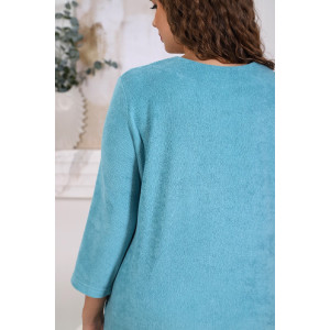 Халат женский "Мадам" махра (последний размер) бирюзовый 50 Халат женский "Мадам" махра (последний размер) бирюзовый 50