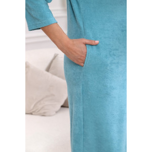 Халат женский "Мадам" махра (последний размер) бирюзовый 50 Халат женский "Мадам" махра (последний размер) бирюзовый 50