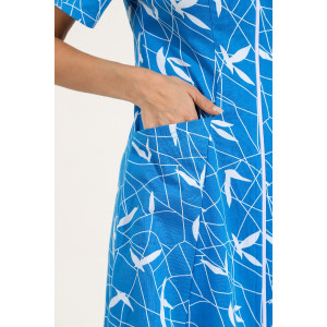 Халат женский "Рубин-1" кулирка (последний размер) васильковый 52,54 Халат женский "Рубин-1" кулирка (последний размер) васильковый 52,54