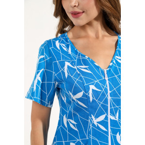 Халат женский "Рубин-1" кулирка (последний размер) васильковый 52,54 Халат женский "Рубин-1" кулирка (последний размер) васильковый 52,54