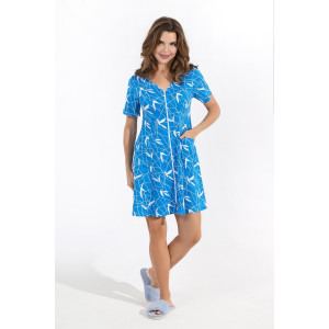 Халат женский "Рубин-1" кулирка (последний размер) васильковый 52,54 Халат женский "Рубин-1" кулирка (последний размер) васильковый 52,54