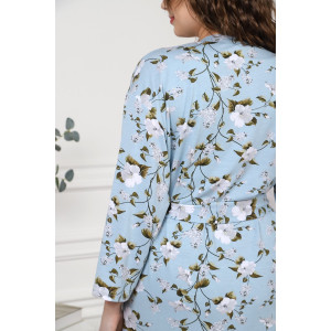 Халат женский "Модест-3" вискоза (последний размер) голубой 50,54,58 Халат женский "Модест-3" вискоза (последний размер) голубой 50,54,58