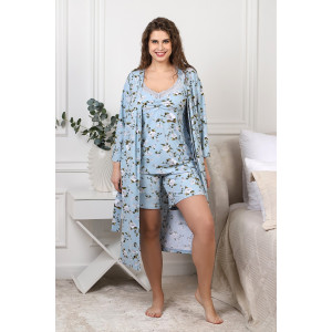 Халат женский "Модест-3" вискоза (последний размер) голубой 50,54,58 Халат женский "Модест-3" вискоза (последний размер) голубой 50,54,58