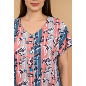 Халат женский "Инесса" кулирка (последний размер) персиковый 58 Халат женский "Инесса" кулирка (последний размер) персиковый 58