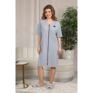 Халат женский "Эва" кулирка меланж (последний размер) серый 50 Халат женский "Эва" кулирка меланж (последний размер) серый 50