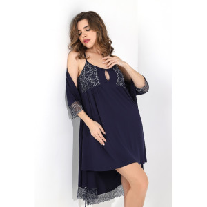 Халат женский "Лунария-3" вискоза (последний размер) синий 44,54 Халат женский "Лунария-3" вискоза (последний размер) синий 44,54