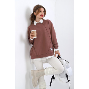 Джемпер женский "Паллада" футер 3-х нитка петля (последний размер) капучино 54 Джемпер женский "Паллада" футер 3-х нитка петля (последний размер) капучино 54