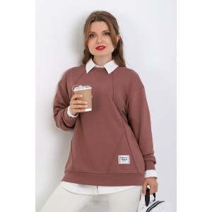 Джемпер женский "Паллада" футер 3-х нитка петля (последний размер) капучино 54 Джемпер женский "Паллада" футер 3-х нитка петля (последний размер) капучино 54