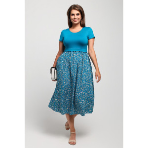 Платье женское "Кассандра-2" вискоза+штапель (последний размер) бирюзовый 48,50,54,56,58 Платье женское "Кассандра-2" вискоза+штапель (последний размер) бирюзовый 48,50,54,56,58