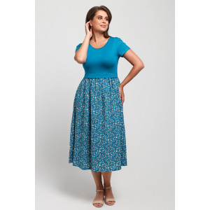 Платье женское "Кассандра-2" вискоза+штапель (последний размер) бирюзовый 48,50,54,56,58 Платье женское "Кассандра-2" вискоза+штапель (последний размер) бирюзовый 48,50,54,56,58