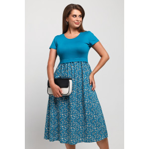 Платье женское "Кассандра-2" вискоза+штапель (последний размер) бирюзовый 48,50,54,56,58 Платье женское "Кассандра-2" вискоза+штапель (последний размер) бирюзовый 48,50,54,56,58