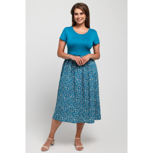 Платье женское "Кассандра-2" вискоза+штапель (последний размер) бирюзовый 48,50,54,56,58 Платье женское "Кассандра-2" вискоза+штапель (последний размер) бирюзовый 48,50,54,56,58