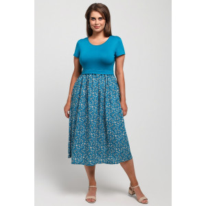 Платье женское "Кассандра-2" вискоза+штапель (последний размер) бирюзовый 48,50,54,56,58 Платье женское "Кассандра-2" вискоза+штапель (последний размер) бирюзовый 48,50,54,56,58