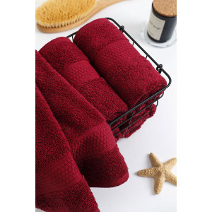 Полотенце махровое гладкокрашеное "Бордовый" Полотенце махровое гладкокрашеное "Бордовый"