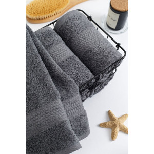 Полотенце махровое гладкокрашеное "Серый" Полотенце махровое гладкокрашеное "Серый"