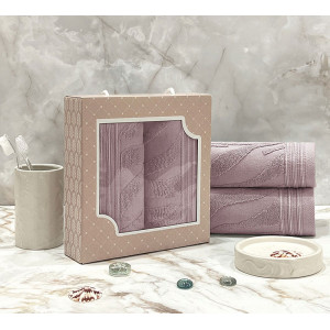 Набор махровых полотенец "Сафари" 07-157 темно-фиолетовый 30х70 см (2 шт.) Набор махровых полотенец "Сафари" 07-157 темно-фиолетовый 30х70 см (2 шт.)