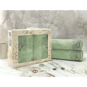 Набор махровых полотенец "Фиалка" 08-193 светло-зеленый 50х90 см (2 шт.) Набор махровых полотенец "Фиалка" 08-193 светло-зеленый 50х90 см (2 шт.)