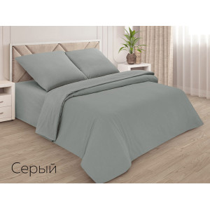 Пододеяльник классический поплин однотонный серый Пододеяльник классический поплин однотонный серый