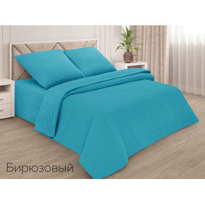Пододеяльник классический поплин однотонный бирюзовый Пододеяльник классический поплин однотонный бирюзовый