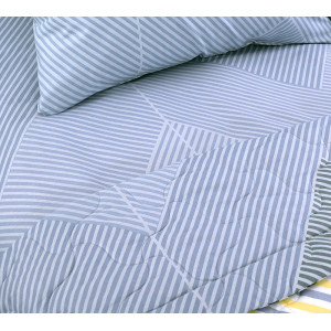 Постельное белье с одеялом и стегаными наволочками перкаль "Тобиас"