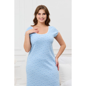 Сорочка женская "Мэри-1" кашкорсе (р-ры: 50-60) голубой Сорочка женская "Мэри-1" кашкорсе (р-ры: 50-60) голубой