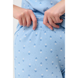 Пижама женская "Мэри-2" кашкорсе (р-ры: 48-58) голубой Пижама женская "Мэри-2" кашкорсе (р-ры: 48-58) голубой