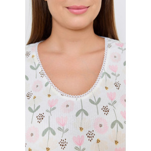 Пижама женская "Мэри-2" кашкорсе (р-ры: 48-58) молочный Пижама женская "Мэри-2" кашкорсе (р-ры: 48-58) молочный