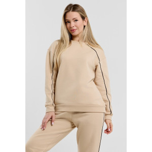 Костюм двойка женский "Форс" футер 3-х нитка диагональ (р-ры: 44-54) бежевый Костюм двойка женский "Форс" футер 3-х нитка диагональ (р-ры: 44-54) бежевый