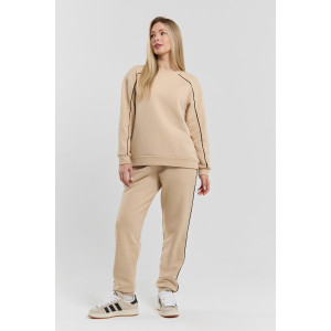 Костюм двойка женский "Форс" футер 3-х нитка диагональ (р-ры: 44-54) бежевый Костюм двойка женский "Форс" футер 3-х нитка диагональ (р-ры: 44-54) бежевый