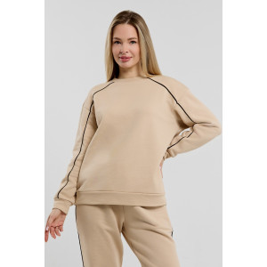 Костюм двойка женский "Форс" футер 3-х нитка диагональ (р-ры: 44-54) бежевый Костюм двойка женский "Форс" футер 3-х нитка диагональ (р-ры: 44-54) бежевый