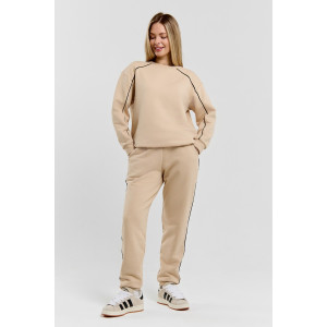 Костюм двойка женский "Форс" футер 3-х нитка диагональ (р-ры: 44-54) бежевый Костюм двойка женский "Форс" футер 3-х нитка диагональ (р-ры: 44-54) бежевый